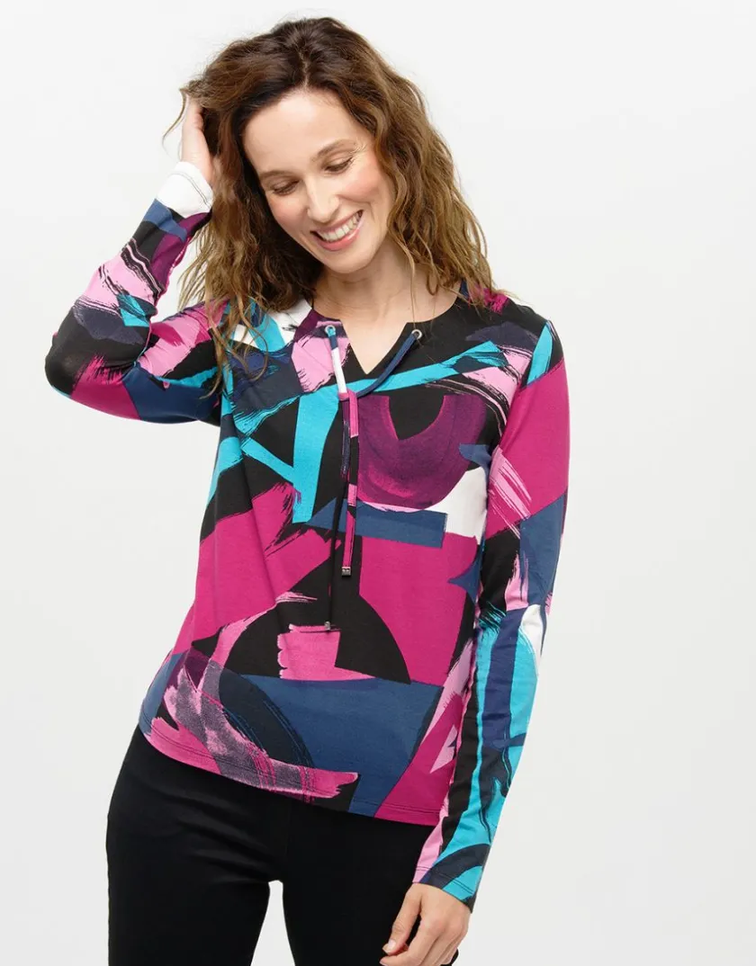 Clearance T-shirt imprimé fuchsia T-shirts|Hauts
