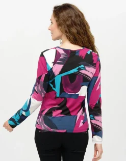 Clearance T-shirt imprimé fuchsia T-shirts|Hauts