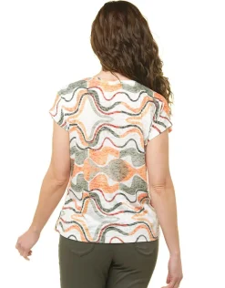 Hot T-shirt kaki orange T-shirts|Hauts