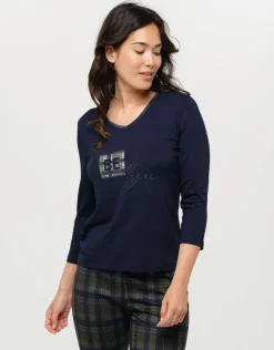 New T-shirt marine imprimé T-shirts|Hauts