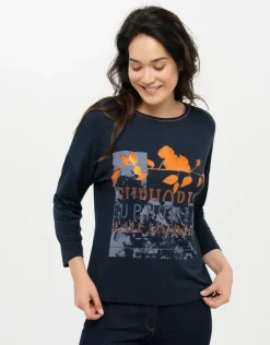 Hot T-shirt marine motif T-shirts|Hauts