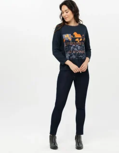 Hot T-shirt marine motif T-shirts|Hauts