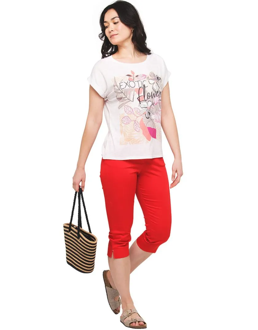 Sale T-shirt motif blanc T-shirts|Hauts