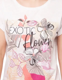 Sale T-shirt motif blanc T-shirts|Hauts