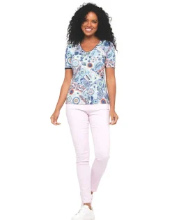 Discount T-shirt motif bleu T-shirts|Hauts
