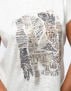 Outlet T-shirt motif ethnique T-shirts|Hauts