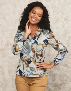 Best T-shirt motif floral gris T-shirts|Hauts