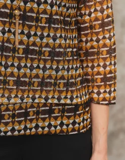 Fashion T-shirt motif jaune T-shirts|Hauts