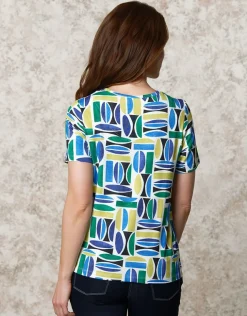 Fashion T-shirt motif multicolore T-shirts|Hauts