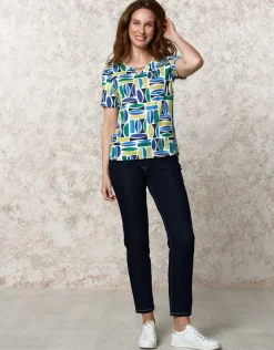 Fashion T-shirt motif multicolore T-shirts|Hauts