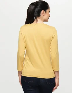 Hot T-shirt motif ocre T-shirts|Hauts