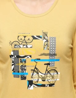 Hot T-shirt motif ocre T-shirts|Hauts