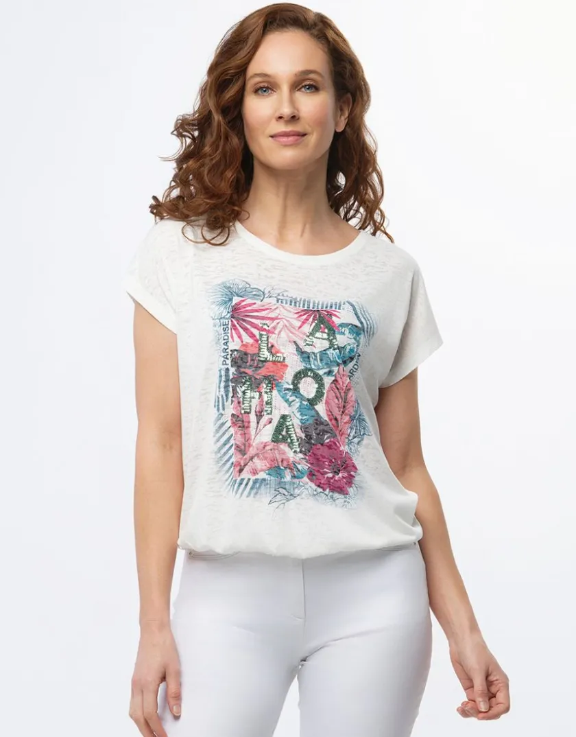 Online T-shirt motif tropical T-shirts|Hauts