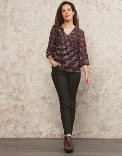 Outlet T-shirt motif violet T-shirts|Hauts