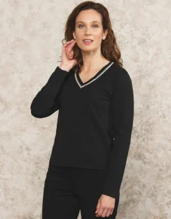 Hot T-shirt noir coton T-shirts|Hauts