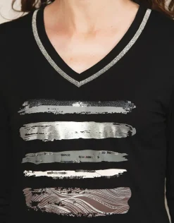 Hot T-shirt noir fantaisie T-shirts|Hauts