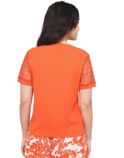 Sale T-shirt orange créponné Chemisiers & Blouses|Hauts