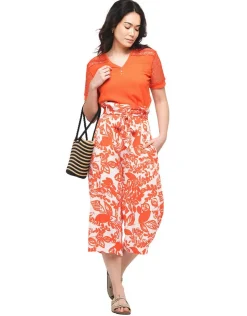 Sale T-shirt orange créponné Chemisiers & Blouses|Hauts