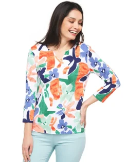 Outlet T-shirt orange vert T-shirts|Hauts