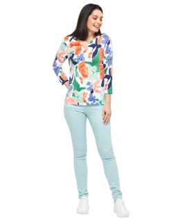 Outlet T-shirt orange vert T-shirts|Hauts