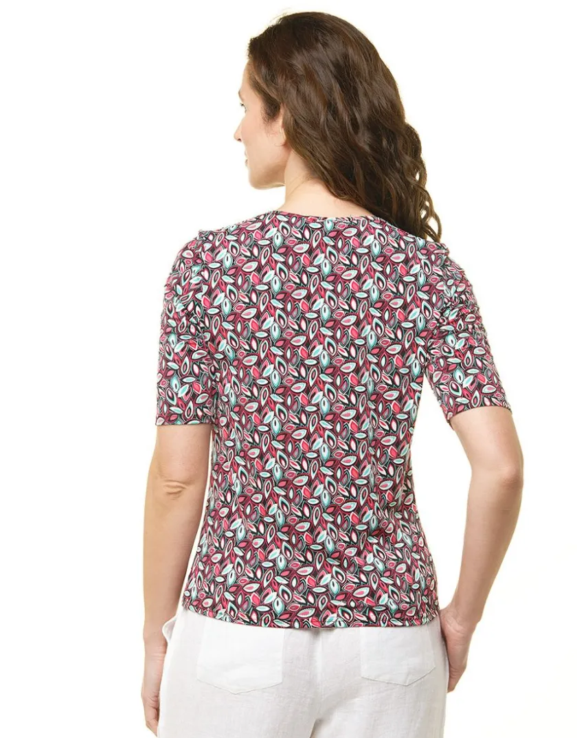 Sale T-shirt rose imprimé T-shirts|Hauts