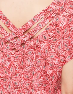 New T-shirt rouge imprimé T-shirts|Hauts