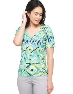 Discount T-shirt vert imprimé T-shirts|Hauts