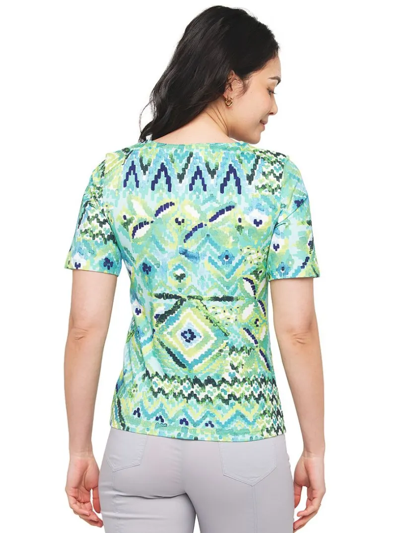 Discount T-shirt vert imprimé T-shirts|Hauts