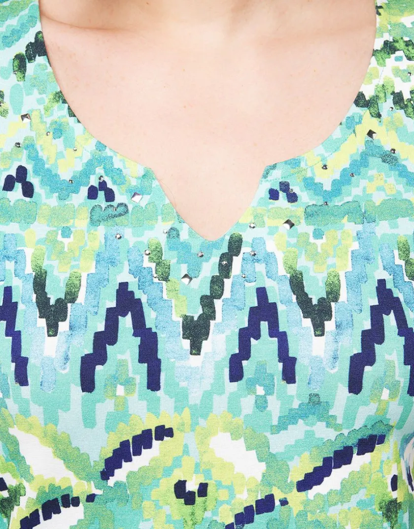 Discount T-shirt vert imprimé T-shirts|Hauts