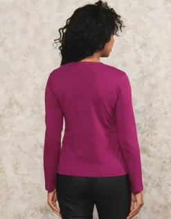 Sale T-shirt violet coton T-shirts|Hauts
