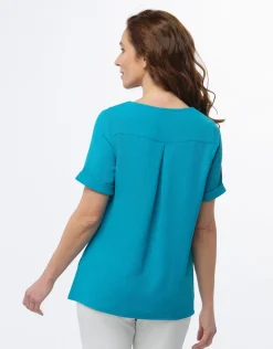 Discount Tunique chic émeraude Chemisiers & Blouses|Hauts