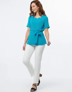 Discount Tunique chic émeraude Chemisiers & Blouses|Hauts
