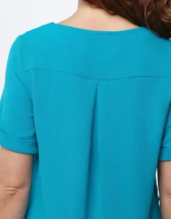 Discount Tunique chic émeraude Chemisiers & Blouses|Hauts