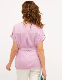 Discount Tunique fluide parme Chemisiers & Blouses|Hauts