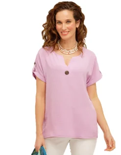 Discount Tunique fluide parme Chemisiers & Blouses|Hauts