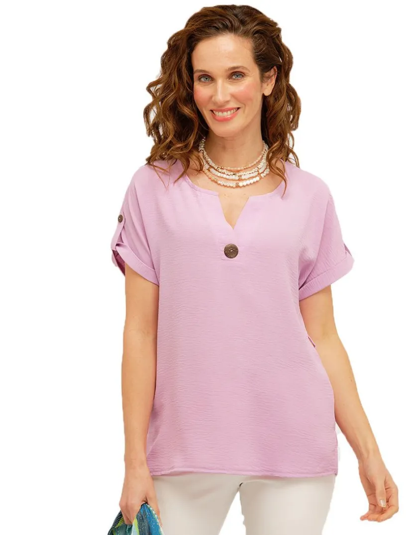 Discount Tunique fluide parme Chemisiers & Blouses|Hauts