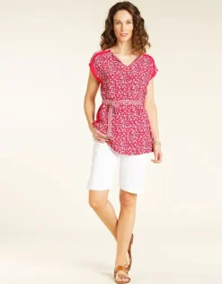 Fashion Tunique imprimée rouge Chemisiers & Blouses|Hauts