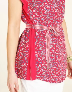 Fashion Tunique imprimée rouge Chemisiers & Blouses|Hauts