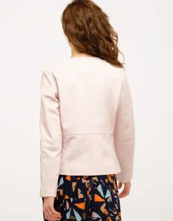 Sale Veste 100% cuir rose pale Habillées|Vestes
