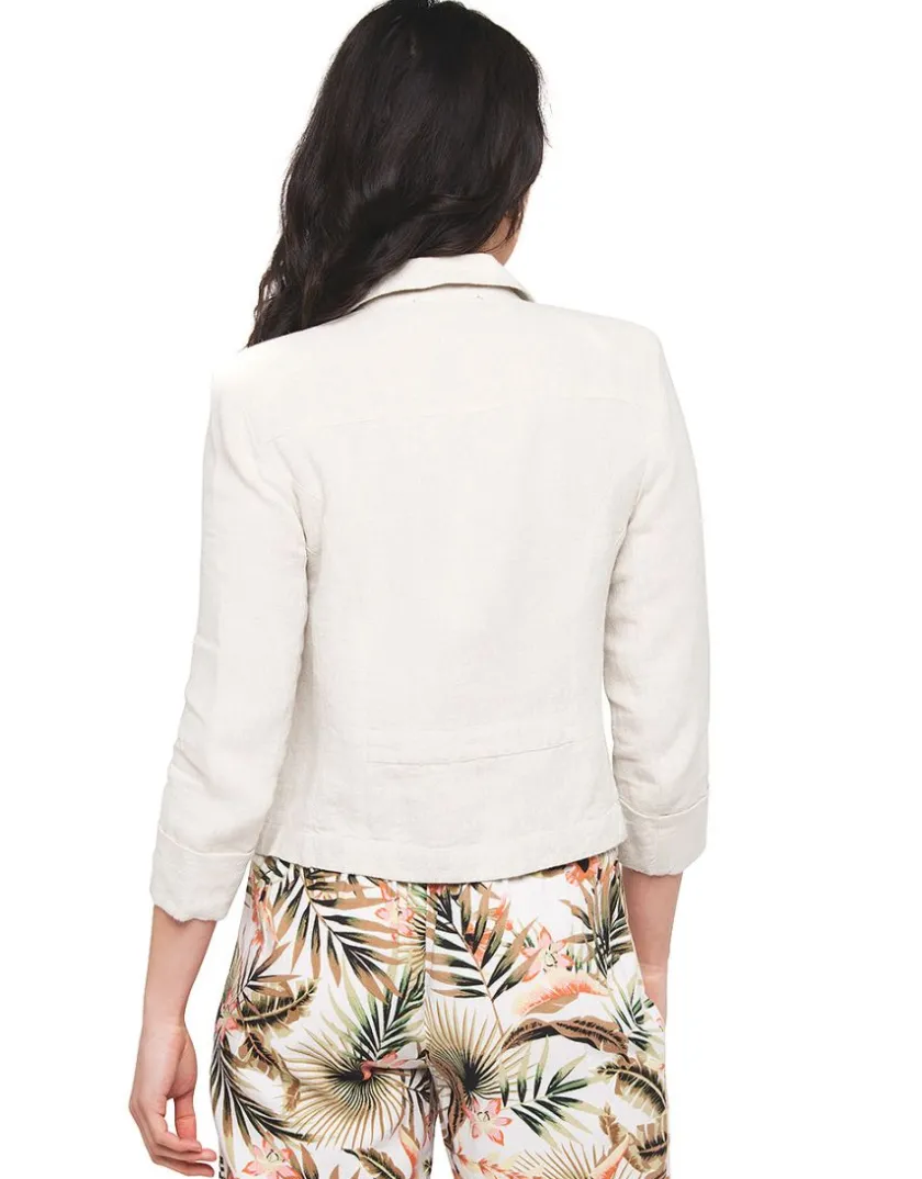 Best Veste 100% lin beige Habillées|Vestes