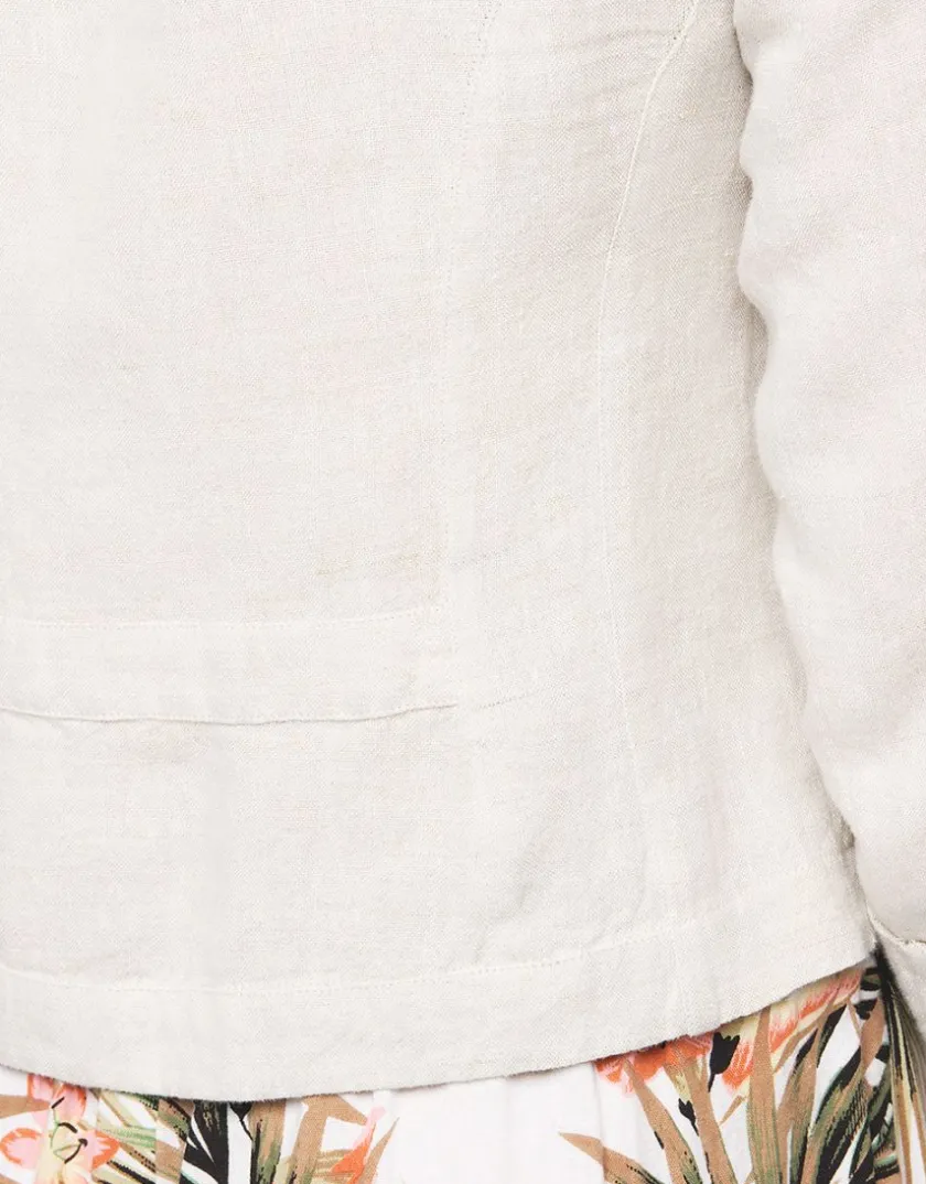 Best Veste 100% lin beige Habillées|Vestes