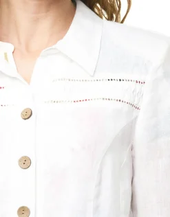 Sale Veste 100% lin blanc Habillées|Vestes