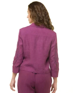 Discount Veste 100% lin violet Habillées|Vestes