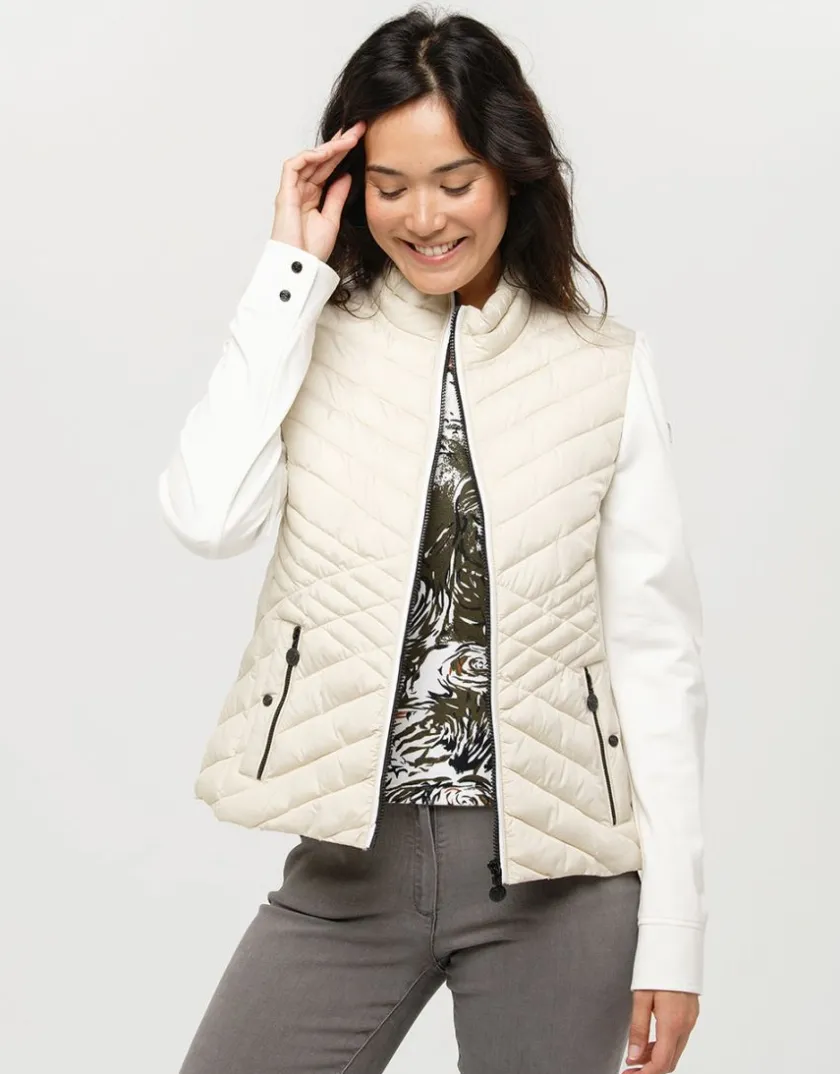 Sale Veste beige bi-matière Casual|Vestes