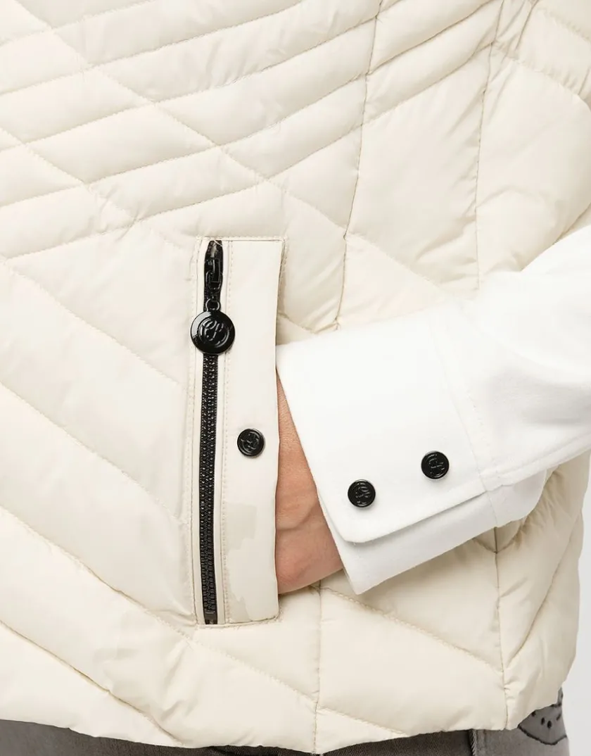 Sale Veste beige bi-matière Casual|Vestes