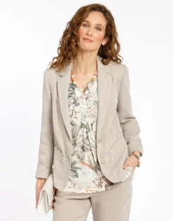 Online Veste beige col tailleur Habillées|Vestes