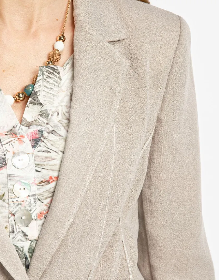 Online Veste beige col tailleur Habillées|Vestes