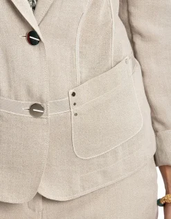 Online Veste beige col tailleur Habillées|Vestes