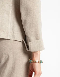 Online Veste beige col tailleur Habillées|Vestes