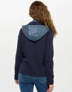 Hot Veste bi-matière marine Casual|Vestes